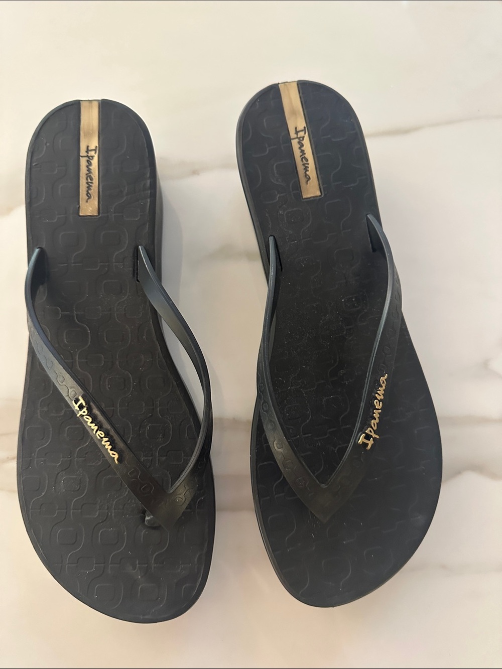 EUC Ipanema Wedge Thong Sandals
